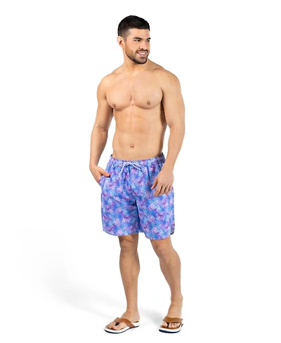 TailorByrd Men's Brushstroke Printed Swim Shorts