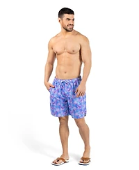 TailorByrd Men's Brushstroke Printed Swim Shorts