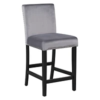 Streamdale Furniture 5-Piece Faux Marble Counter Height Dining Set with 4 Velvet Chairs