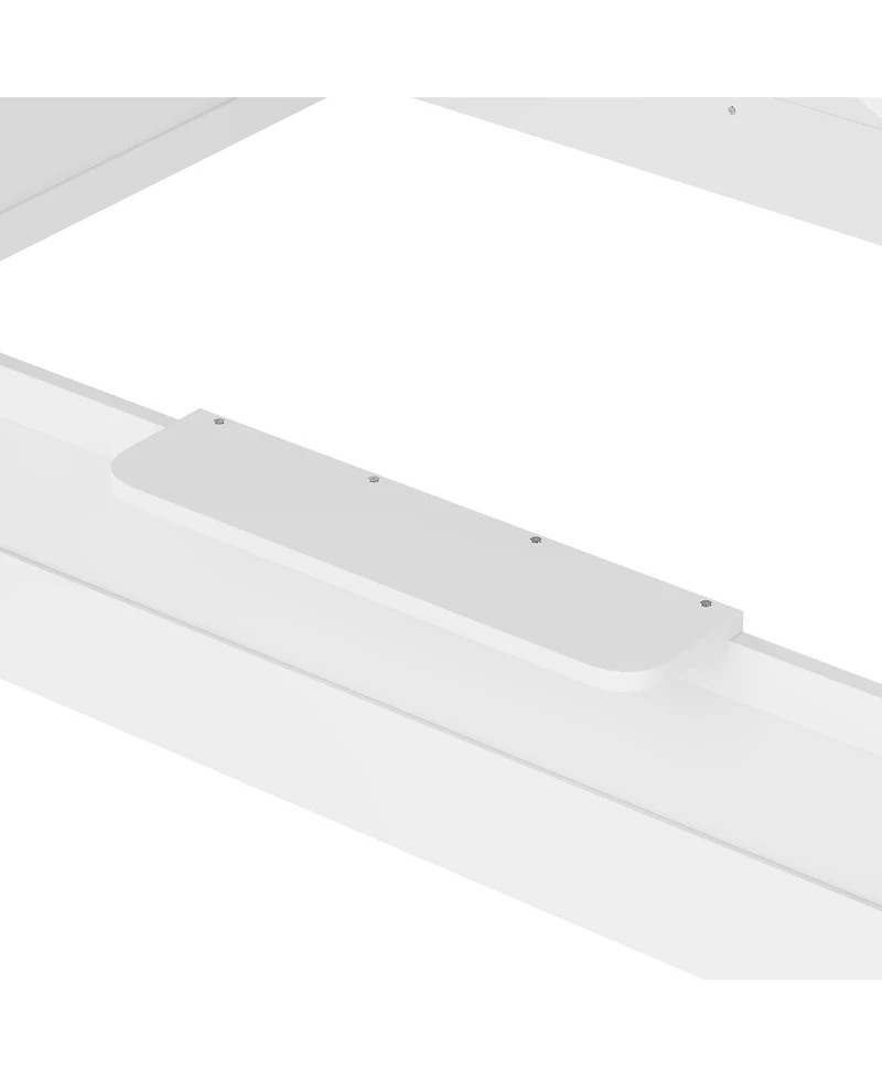 Streamdale Furniture House Floor Bed with Guardrails, Roof, Tray & Signboard