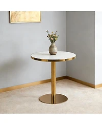 Streamdale Furniture Streamdale 31.5" Mid-Century Modern Pedestal Table - Dining/Coffee Table for 4-6, Mdf