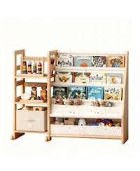 Yigii Wood Bookshelf for Kids