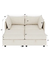 Streamdale Furniture Love Seat Couch with Storage for Small Spaces