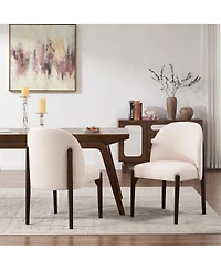 Streamdale Furniture Wooden Dining Chairs Set of 2, Modern Upholstered Kitchen Chairs