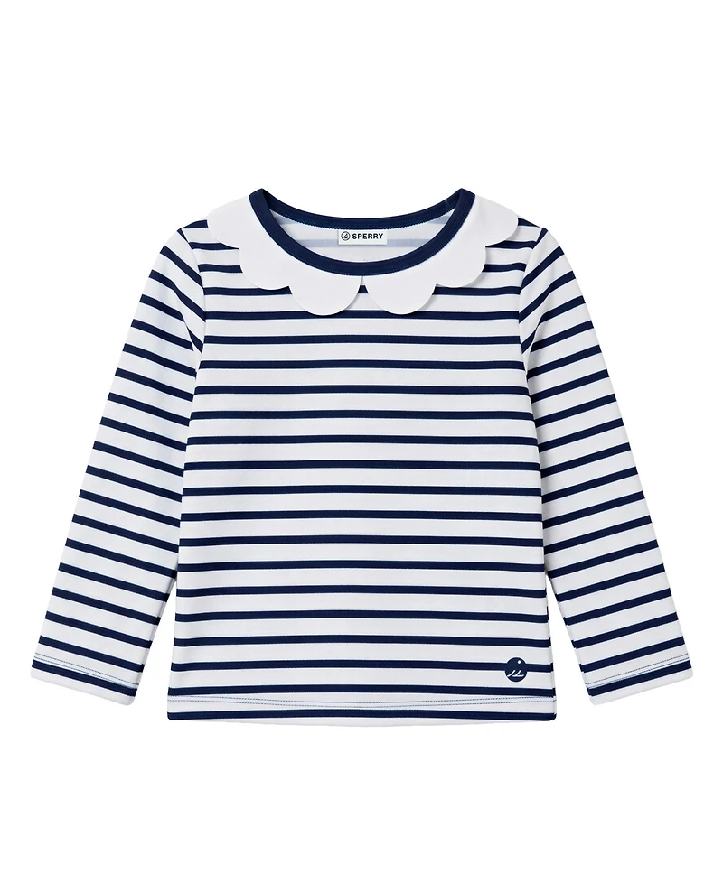 Sperry Baby Girls' Long-Sleeve Rashguard Top, Bottoms & Hat, 3-Piece Set