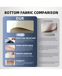 Streamdale Furniture 5.72m² Inflatable 4 Season Camping Tent with Stove Jack & Mesh Windows