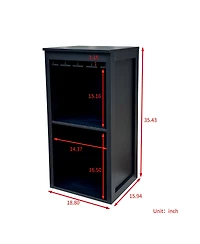 Streamdale Furniture modular wine bar cabinet with storage hutch