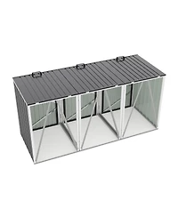 Streamdale Furniture Garbage Bin Shed for 3 Cans, Lockable, Waterproof