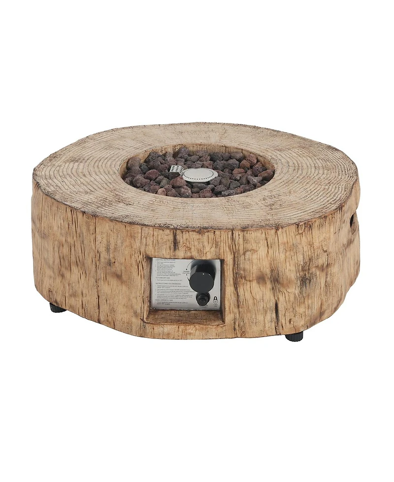 Streamdale Furniture Patio Propane Fire Pit, 30,000 Btu, Wood Pattern