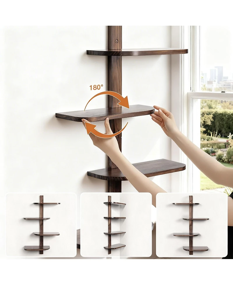 Yigii Floating Shelves - Diy Adjustable Design for Modern Home Decor