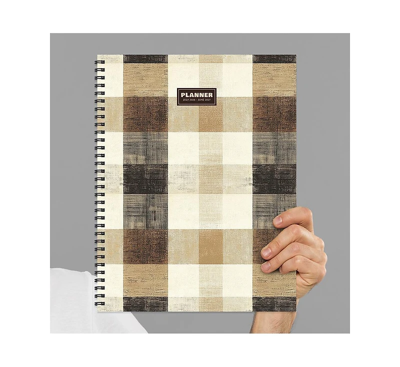 Tf Publishing Paper Goods July 2026 - June 2027 Checkered Cowboy Large Weekly Monthly Planner