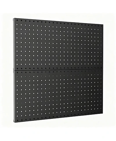 Yigii Modular Steel Pegboard Tool Organizer, 2 Panels, 68 Hooks, Space & Time Saver