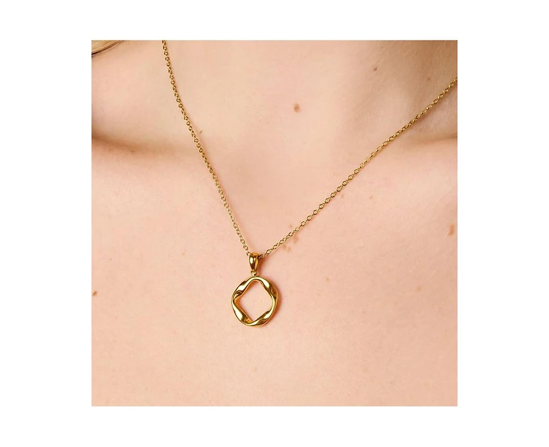 Little Sky Stone Sam Twisted Infinity Pendant Necklace in 14k Gold Finish