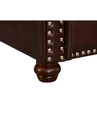 Streamdale Furniture Classic Living Room Nails Sofa Faux Leather