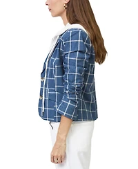Central Park West Women's Nevada Windowpane Dickey Jacket