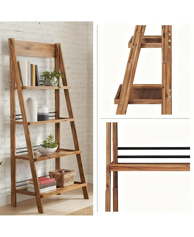 Yigii 4-Tier Ladder Bookshelf