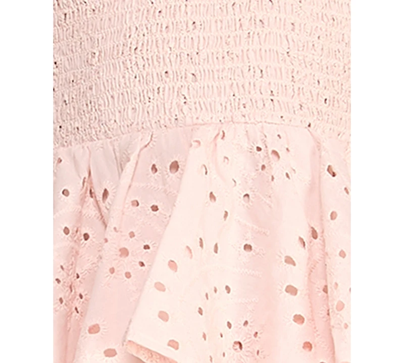 Juniors' Smocked Eyelet Halter Dress, Created for Macy's