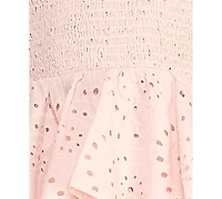 Juniors' Smocked Eyelet Halter Dress, Created for Macy's