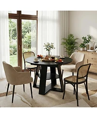 Streamdale Furniture Extendable Round Dining Table for 4-8