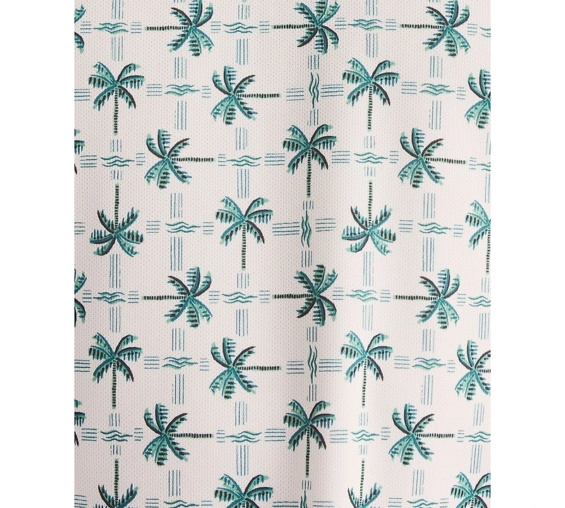 Nautica Men's Palm Tree Print Golf Short-Sleeve Polo Shirt