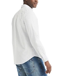 Nautica Men's Long-Sleeve Stretch Oxford Strip Shirt