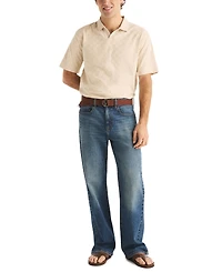 Nautica Men's Short-Sleeve Checker Jacquard Polo Shirt