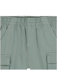 Kids Headquarters Boys' 2T-5T Short-Sleeve Safari Stripes T-Shirt and Poplin Cargo Shorts, 2-Piece Set