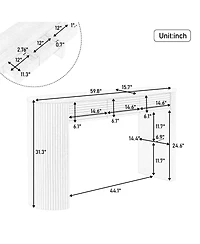 Streamdale Furniture Retro Console Table with Storage, 3 Drawers, Slat Aesthetic, Entryway/Living Room