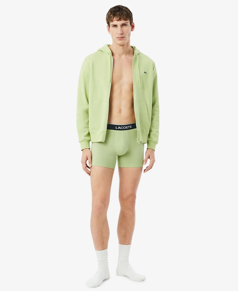 Lacoste Men's 3-Pack. Regular-Fit Logo Waistband 5" Boxer Briefs