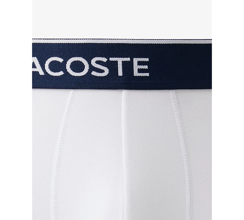 Lacoste Men's 3-Pack. Regular-Fit Logo Waistband 5" Boxer Briefs