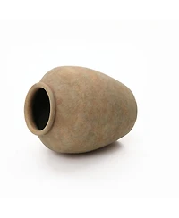 LuxenHome Terracotta 12.4" Vase with Earthy Tones, Accent for Farmhouse or Boho Interiors