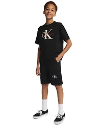 Calvin Klein Boys' 8-16 Mesh Applique Short-Sleeve T-Shirt