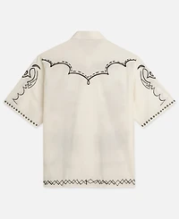 Scotch & Soda Men's Embroidered Seersucker Relaxed-Fit Short-Sleeve Shirt