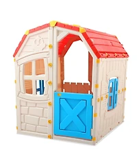 Slickblue Kids Playhouse with Openable Windows and Door for Indoor Use