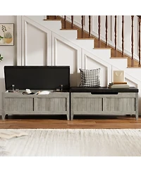 gaomon 39.4" Wooden Flip-Top Storage Bench