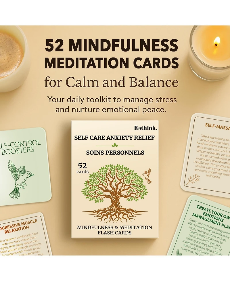 Quokka Self-Care & Anxiety Relief – 52 Mindfulness Cards for Stress Reduction and Emotional Balance