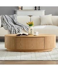 Streamdale Modern Luxury Oval Coffee Table, Elegant Living Room Accent Piece