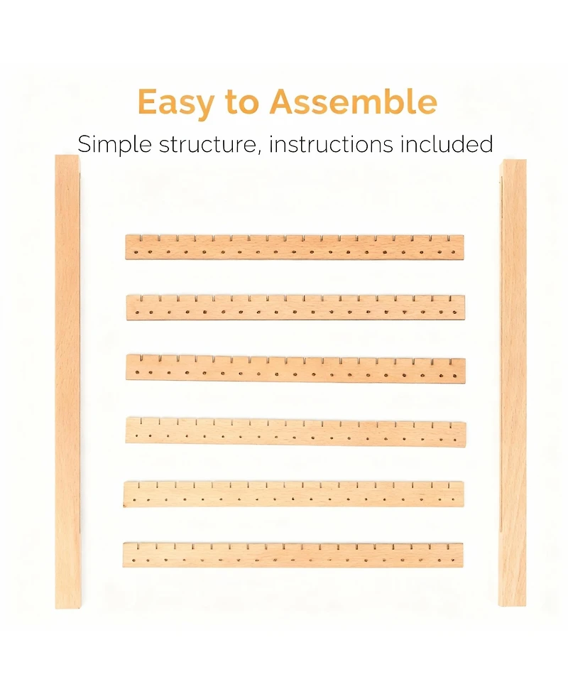 Yigii Walnut Wood Earring & Necklace Organizer -Easy Assembly