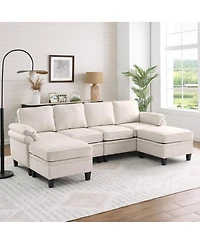 Streamdale Furniture 102" Modular L-Shaped Cloud Sofa with Under-Sofa Storage