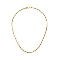 Curata Jewelry Solid 18k Yellow Gold Italian 7.25 Inch 2.5mm Bead Chain Bracelet Link Bracelet