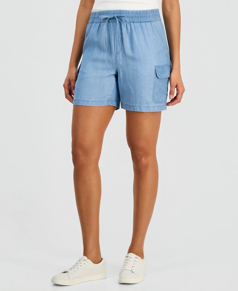 Style & Co Women's Chambray Cargo Shorts, Macy's Exclusive