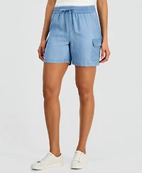 Style & Co Women's Chambray Cargo Shorts, Macy's Exclusive