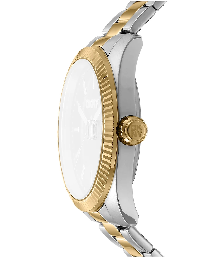 Dkny Men's Date Green Dial Two-Tone Stainless Steel Bracelet Watch, 40mm