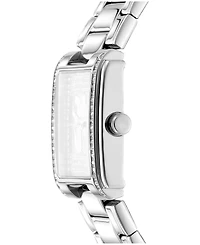 Dkny Women's Crystal Dial Crystal Accented Dial Stainless Steel Bracelet Watch, 23 x 30mm