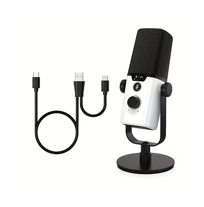 Zealsound Xlr/Usb Gaming Podcast Microphone - Rgb Lights, One-Touch Mute, 3.5mm Monitor Jack & Volume Knob for Pc/Mac/PS4/PS5/Phone