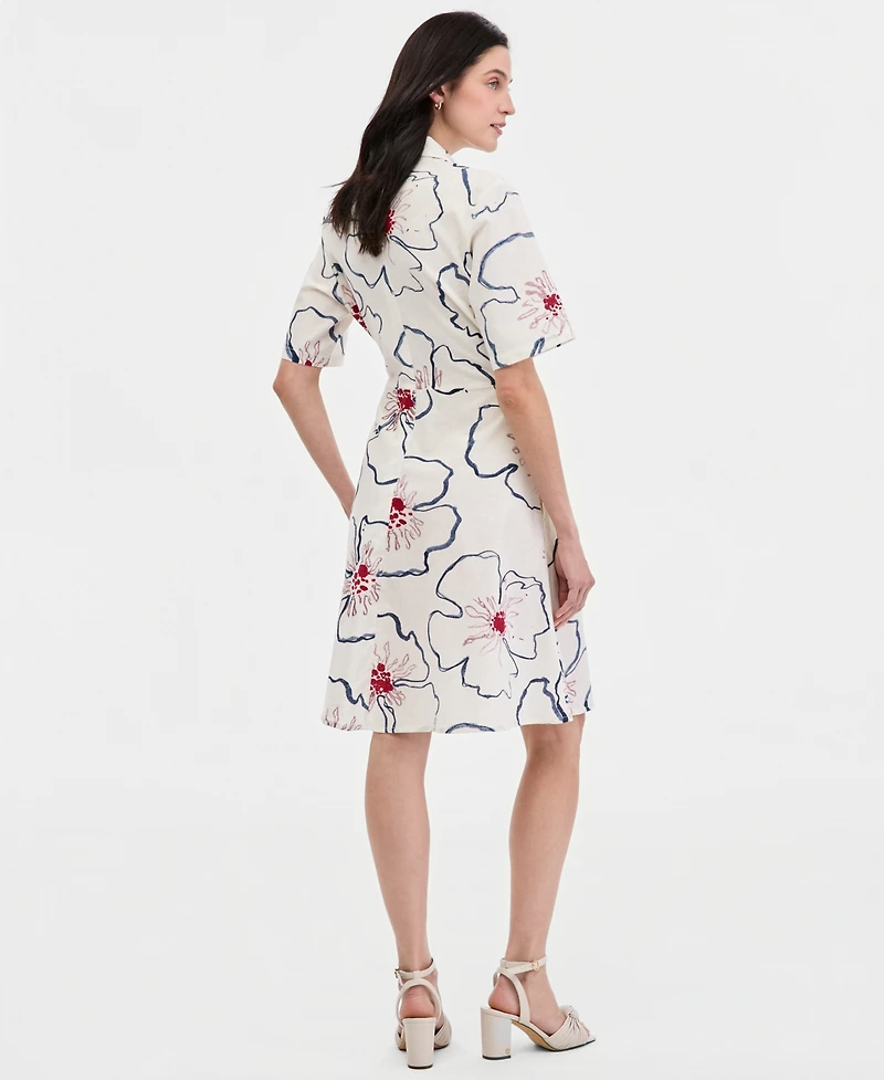 Tommy Hilfiger Women's Belted Midi Dress
