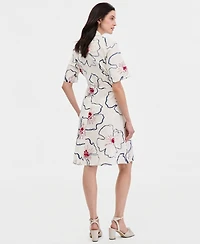 Tommy Hilfiger Women's Belted Midi Dress