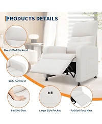 gaomon Power Recliner Chair with Massage and Heat, Adjustable Electric Recliner Ergonomic Overstuffed Tall Back, Padded Seat