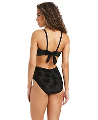 Bar Iii Feline Fine Plunge Ring Over-The-Shoulder Monokini, Macy's Exclusive