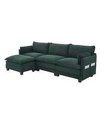 Streamdale Furniture Oversized Modular Sectional Sofa with Movable Ottoman